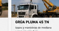 Grúa pluma 45 toneladas